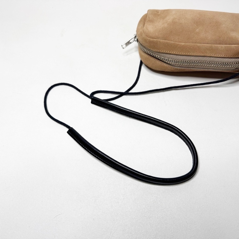 Maria Jobse Suede Pouch Shoulder Bag Crossbody Tan Minimalist Quiet Luxury Chic - Picture 7 of 12